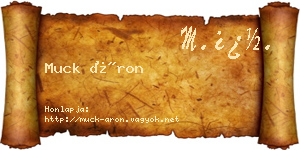 Muck Áron névjegykártya