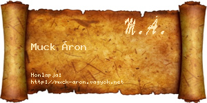 Muck Áron névjegykártya